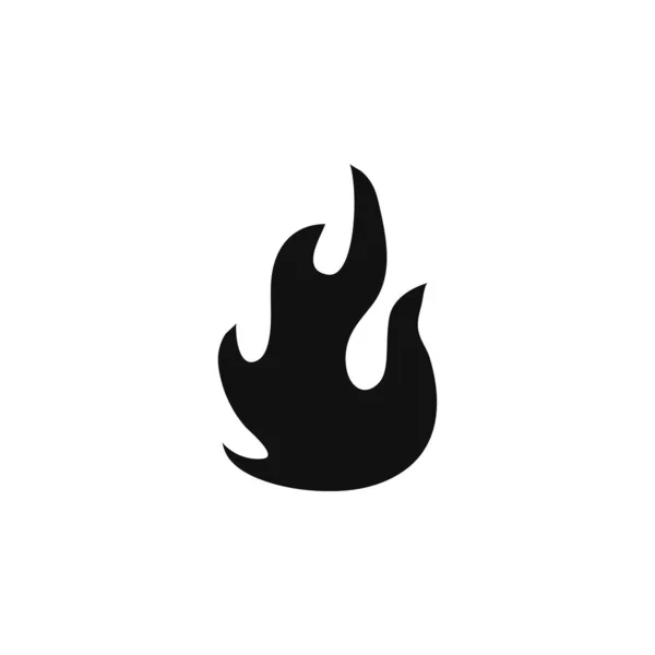 Schwarz brennendes Feuer isolierte Vektor-Symbol. — Stockvektor