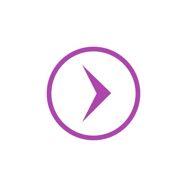 現代の紫色の矢印は、任意の目的のための素晴らしいデザイン。アートベクトルイラスト。シンプルな孤立ピクトグラム. — ストックベクタ