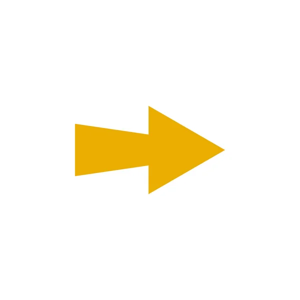 Flecha amarilla moderna, gran diseño para cualquier propósito. Ilustración del vector del arte. Pictograma aislado simple . — Archivo Imágenes Vectoriales