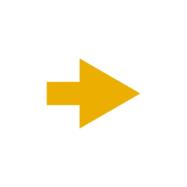 Flecha amarilla moderna, gran diseño para cualquier propósito. Ilustración del vector del arte. Pictograma aislado simple . — Vector de stock