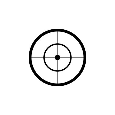 Hedef vektör izole edilmiş simgeyi hedef al. Keskin nişancı dürbünü. Optik yaşam