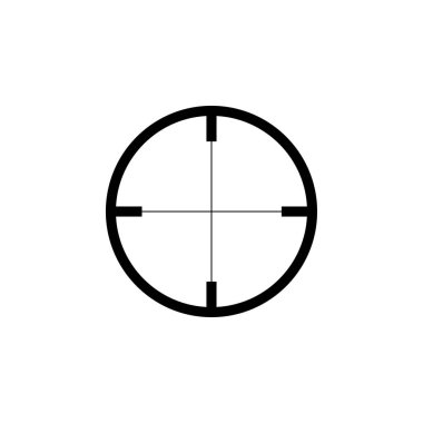 Hedef vektör izole edilmiş simgeyi hedef al. Keskin nişancı dürbünü. Optik yaşam