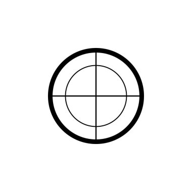 Hedef vektör izole edilmiş simgeyi hedef al. Keskin nişancı dürbünü. Optik yaşam