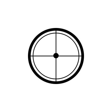 Hedef vektör izole edilmiş simgeyi hedef al. Keskin nişancı dürbünü. Optik yaşam