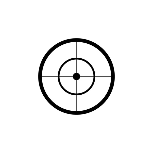Apuntar vector objetivo icono aislado. Cruce de mira de francotirador. Optical vie — Archivo Imágenes Vectoriales