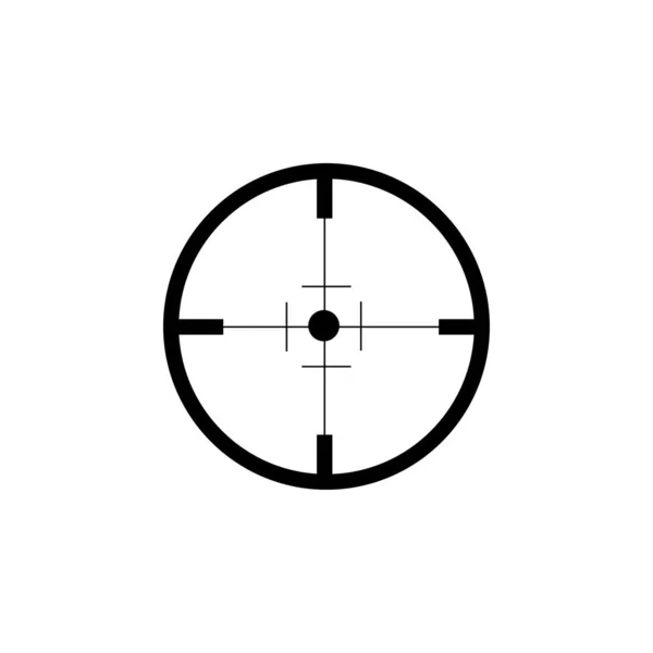 Aim target vector isolated icon. Sniper scope cross. Optical vie — Stock Vector