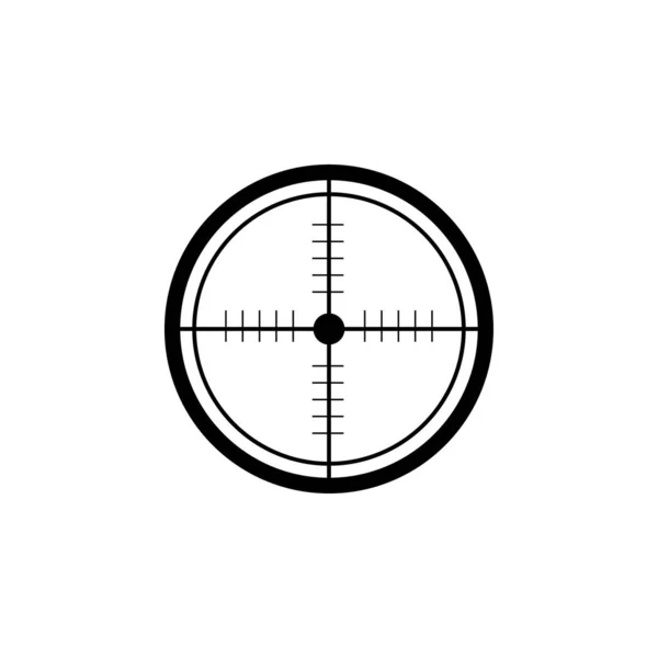 Objetivo ícone de vetor alvo isolado. Cruzamento do alcance do atirador. Veículo óptico — Vetor de Stock