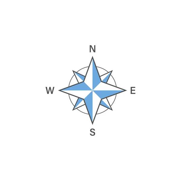 Карта компаса знак ретро абстрактна ізольована ілюстрація піктограми на wh — стоковий вектор