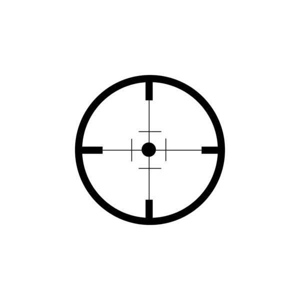 Mira all'icona isolata del vettore bersaglio. Sniper scope cross. Vie ottiche Grafiche Vettoriali