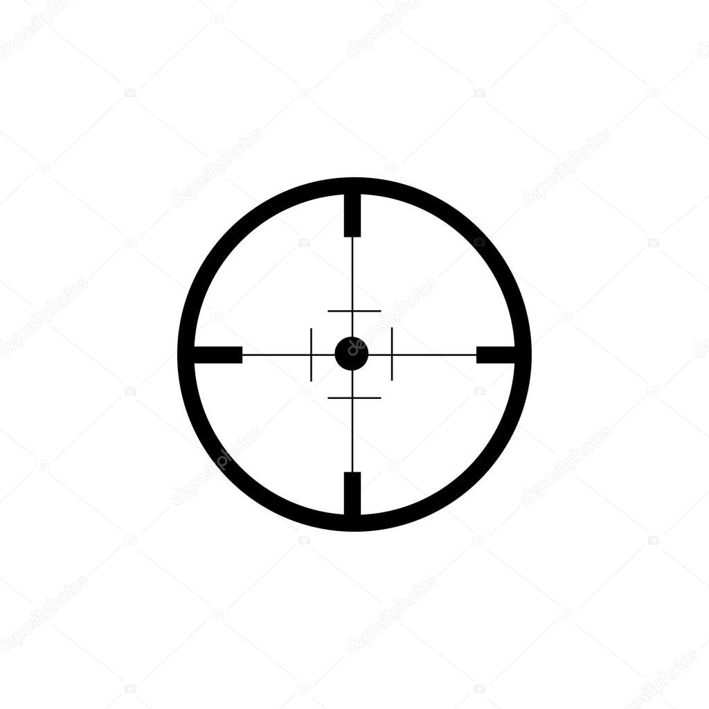 Aim target vector isolated icon. Sniper scope cross. Optical vie
