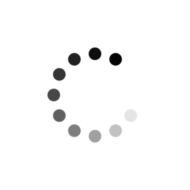 Daire yükleniyor, internet veri sembolü yükleniyor. İş ağı izolü