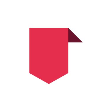 Kırmızı kurdele düz festival tasarım çizimi. Kutlama vektörü 