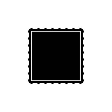 Pankart tasarımı için pul ikonu gönder. Vektör kartpostal. Düz posta 