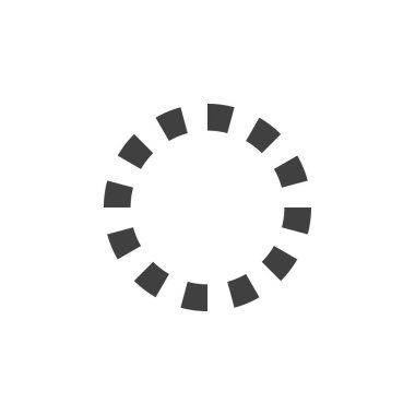 Beyaz arkaplanda modern tarzda daire yükleniyor. Düz vektör 