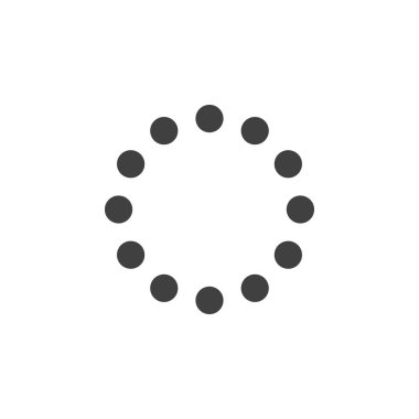 Beyaz arkaplanda modern tarzda daire yükleniyor. Düz vektör 