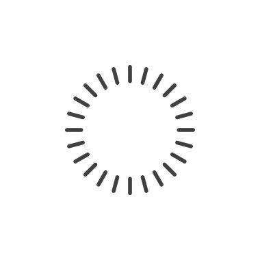 Çember siyah sembolü beyaz arkaplanda modern tarzda yükleniyor.