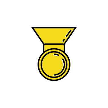 Kazananlar için ödül simgesi altın kupa. Spor kupası. Doğrusal stil. 