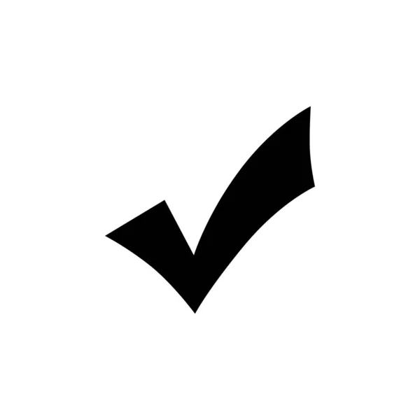 Approved black mark illustration on white background. Creative v — Stock Vector