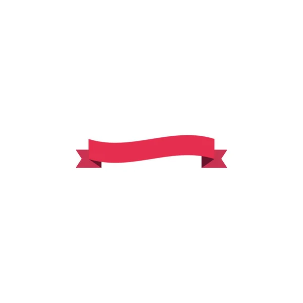 Ruban rouge plat illustration de conception festive. Vecteur de célébration — Image vectorielle