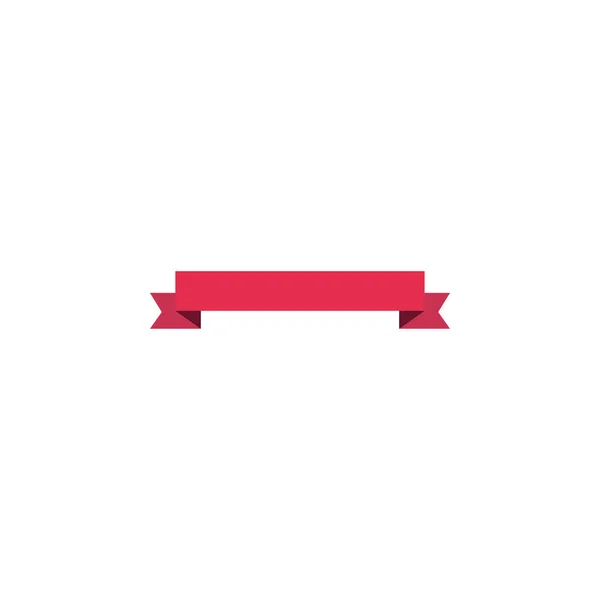 Червона стрічка плоска святкова ілюстрація дизайну. Вектор святкування — стоковий вектор