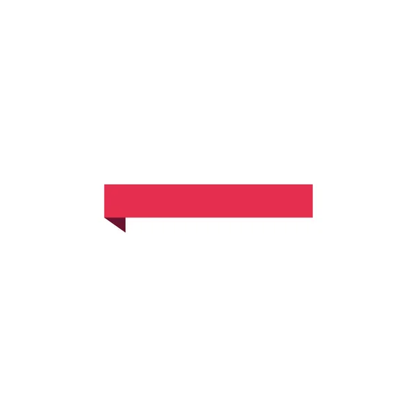 Красная лента плоская праздничная иллюстрация дизайна. Вектор празднования — стоковый вектор
