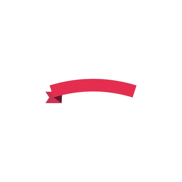Rote Schleife flache festliche Design-Illustration. Feier-Vektor — Stockvektor