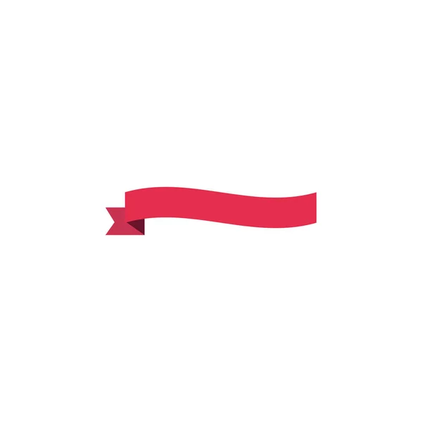 Fita vermelha plana ilustração design festivo. Vetor de celebração —  Vetores de Stock