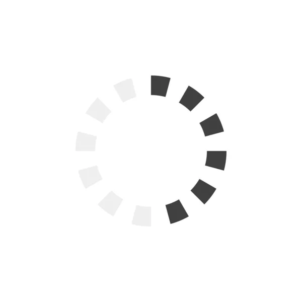 Cercle de chargement dans un style moderne sur fond blanc. Vecteur plat — Image vectorielle