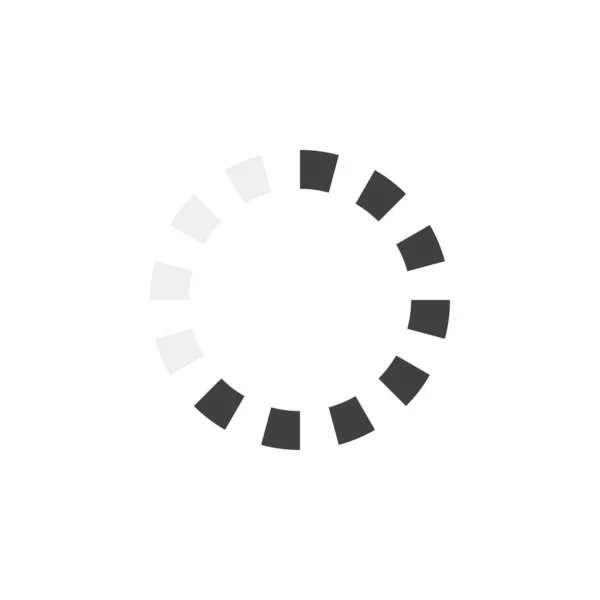 Cercle de chargement dans un style moderne sur fond blanc. Vecteur plat — Image vectorielle