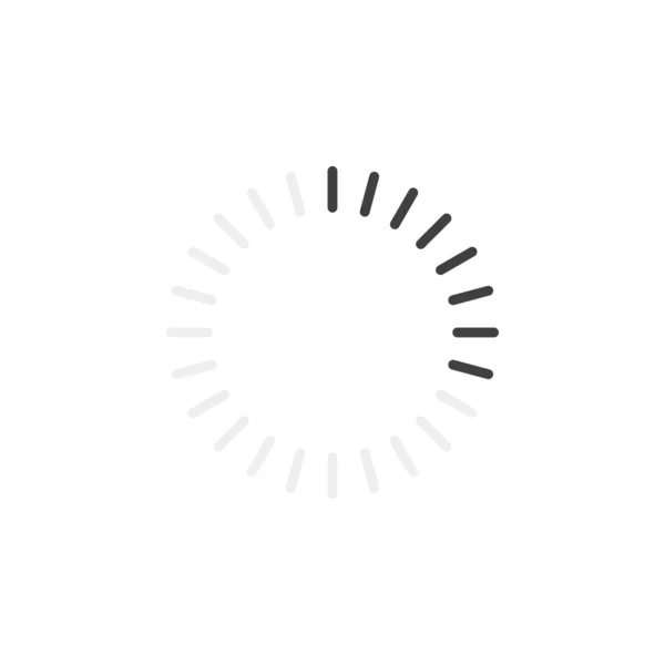 Cercle de chargement symbole noir dans un style moderne sur fond blanc . — Image vectorielle