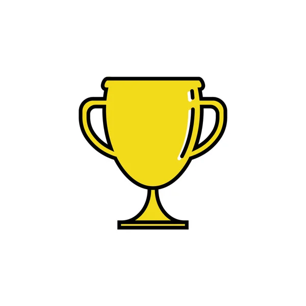 Icono de premio copas de oro para los ganadores. Trofeo deportivo. Estilo lineal . — Vector de stock