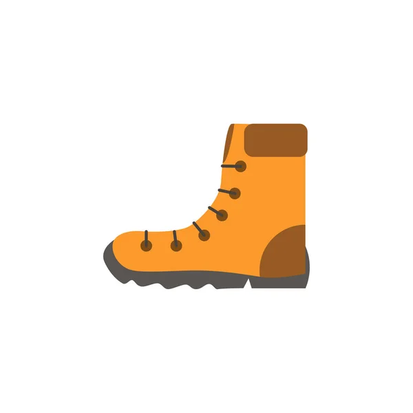 Travel boot closeup of tourist footwear. Isolated vector illustr — Stock Vector