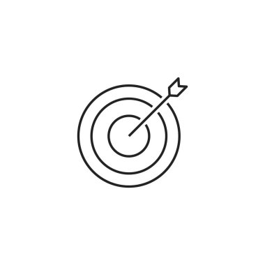 simge hedef vektörü, izole bir arkaplan üzerindeki illüstrasyon