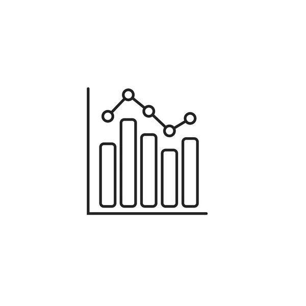 Gráfico ícone vetor, ilustração em um fundo isolado — Vetor de Stock