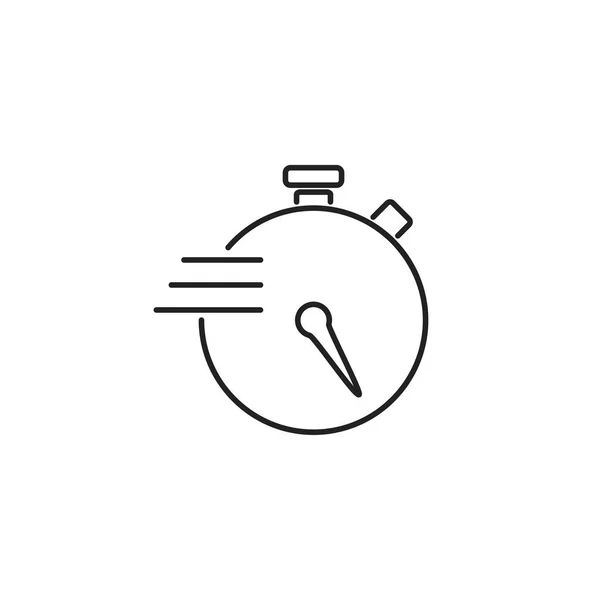 Vecteur icône chronomètre, illustration sur fond isolé — Image vectorielle