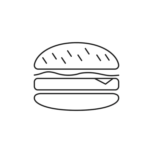 Hamburger icône vecteur, illustration sur un fond isolé — Image vectorielle