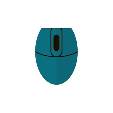 Bilgisayar fare vektörü izole edilmiş illüstrasyon, kablosuz aygıt teknolojisi.