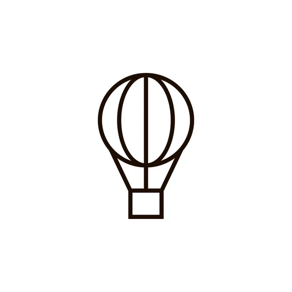 Aerostat outline icoon op witte achtergrond. Line art ballon vector geïsoleerd symbool. — Stockvector