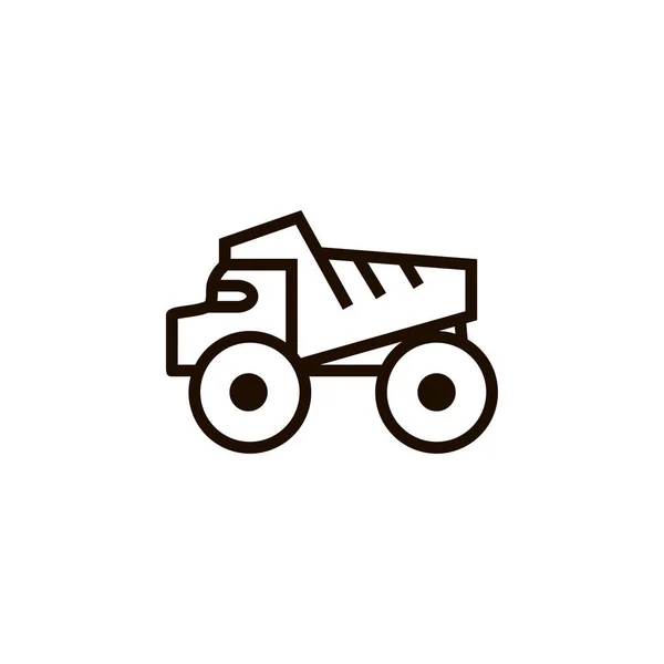 Ikona ciężarówki odizolowany zarys wektora ilustracji. Wektor — Wektor stockowy