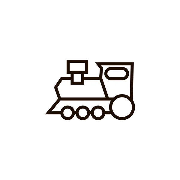 Kontur pociągu wektor ikony w stylu liniowym izolowane ilustracji na białym tle. — Wektor stockowy