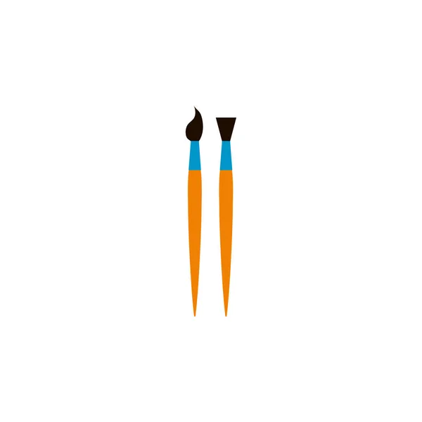Paint brush, art concept vector flat isolated artistic illustration. — Stock Vector