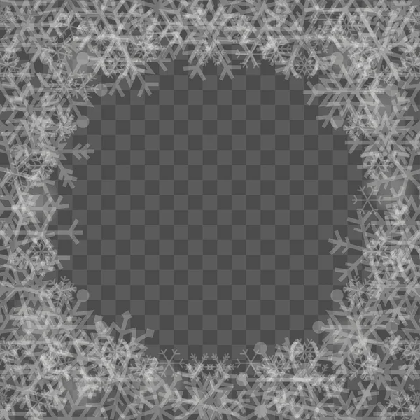 Congelés Sur Fond Transparent Texture Vectorielle Neige Noël Fenêtre Gelée — Image vectorielle