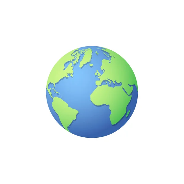 地球图标 平面设计矢量插图的网页横幅 网页和移动 信息图形 孤立背景上的向量图标 — 图库矢量图片