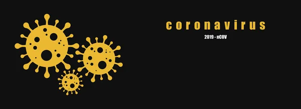 Icoana Coronavirus 2019 Ncov Celula Coronavirală Periculoasă Din China Fundal — Vector de stoc