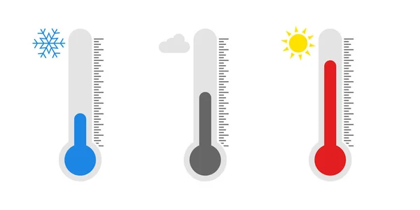 Icona Temperatura Impostata Stile Piatto Simbolo Termometro Isolato Illustrazione Vettoriale Vettoriali Stock Royalty Free