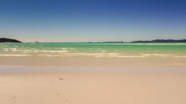 Whitsunday Adası Avustralya Queensland eyaletinde Whitehaven plaj