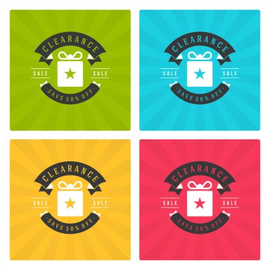 Satış afiş veya Etiketler vektör tasarım kümesi.