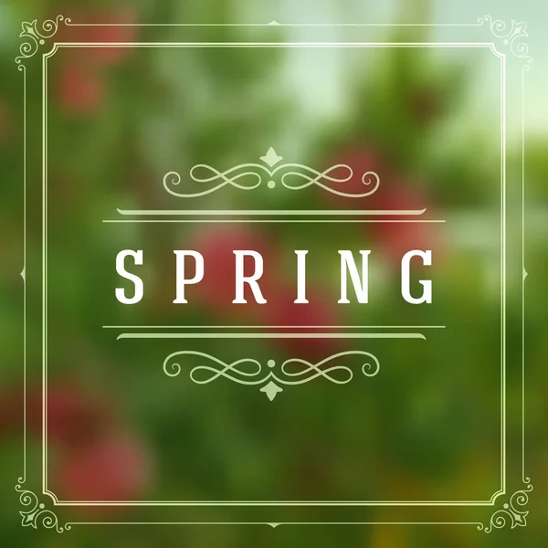 春ベクトル表記グリーティング カードやポスター デザイン. — ストックベクタ