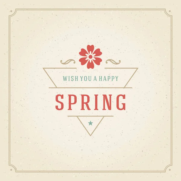 봄 벡터 인쇄 상의 포스터 또는 인사말 카드 디자인 — 스톡 벡터