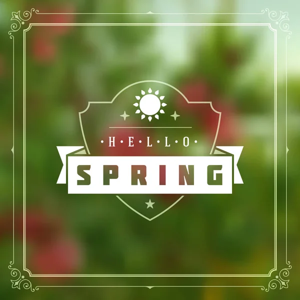 Spring Vector Typographic Greeting Card or Poster Design. — Stock Vector